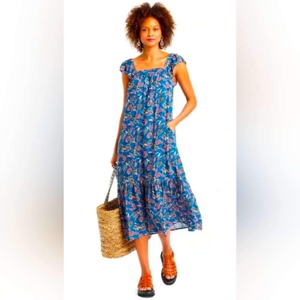 Knox Rose Blue Floral Midi Dress
